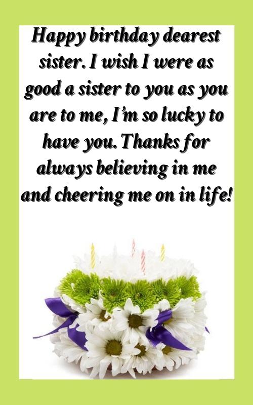 birthday wishes to my lovely sister